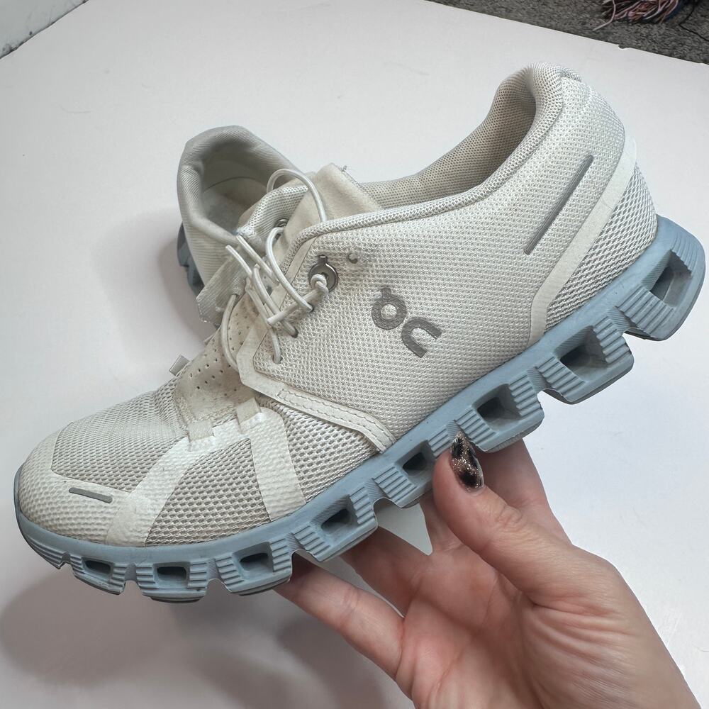 On Cloud 5 White Blue Sneakers